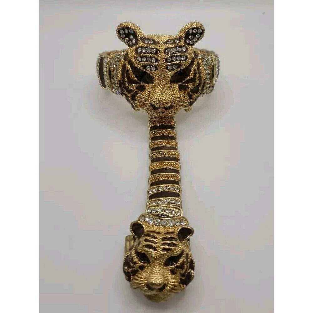Tiger Strech Bracelet With Attached Strech Ring